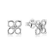 EZ-785 - 925 Sterling silver earring with cubic zircon.