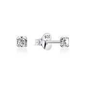 EZ-857 - 925 Sterling silver stud with cubic zircon.