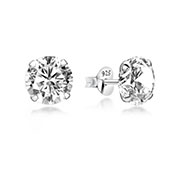 EZ-927 - 925 Sterling silver stud with cubic zircon.