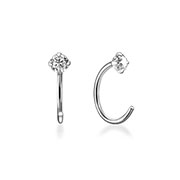 EZ-933 - 925 Sterling silver stud with cubic zircon.