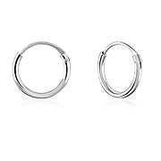 14 x 2 mm. 925 Sterling silver hoop.