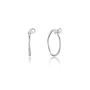 NS-350 - 925 Sterling silver nose hoop.