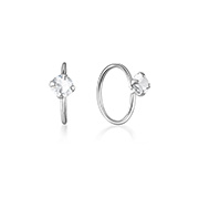 NS-804 - 925 Sterling silver nose hoop.