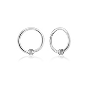 NS-873 - 925 Sterling silver nose hoop.