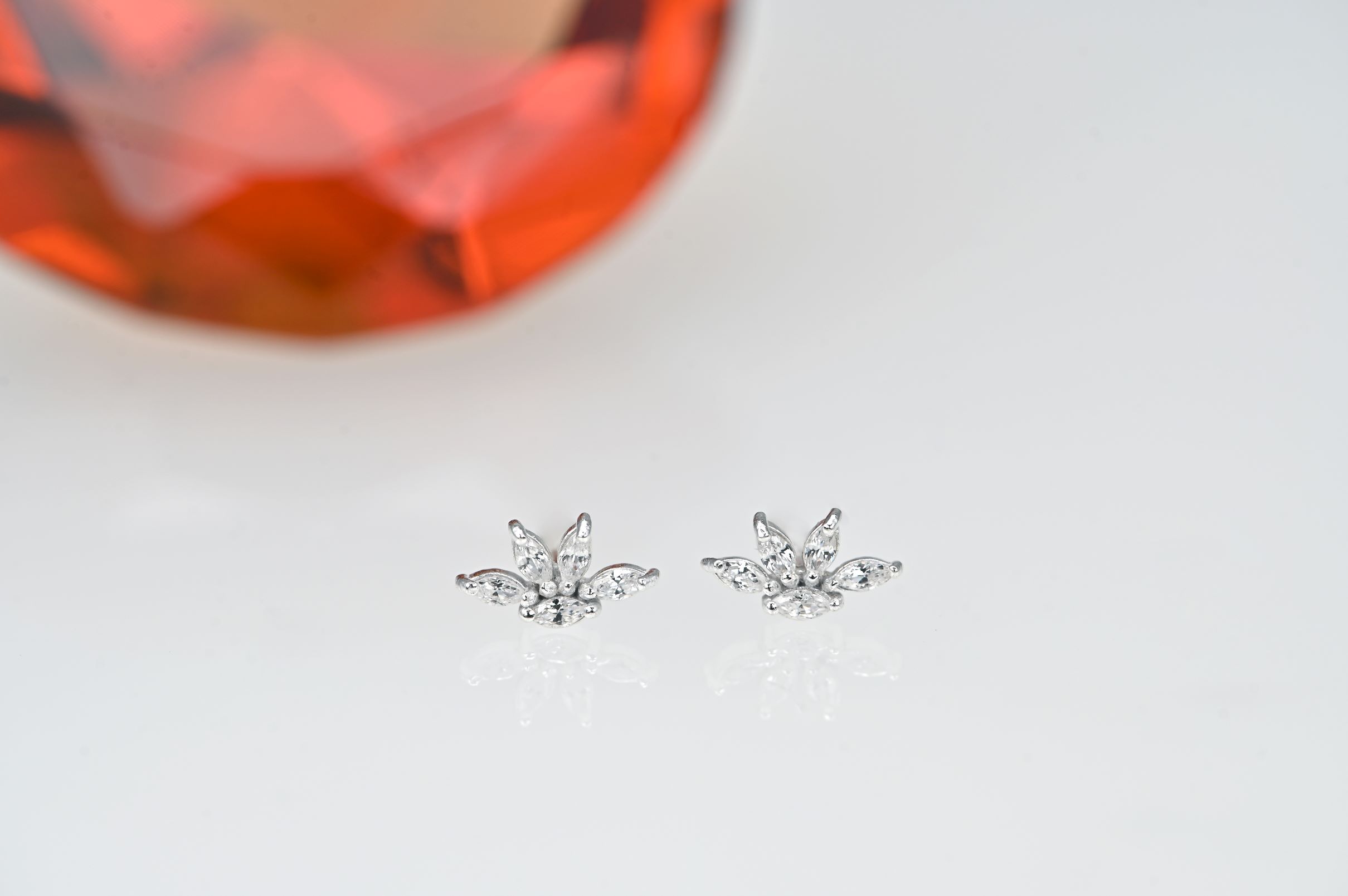 925 sterling silver earrings with cubic zirconia