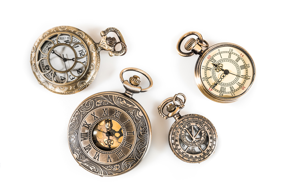 Silver timepieces from the Baroque era.